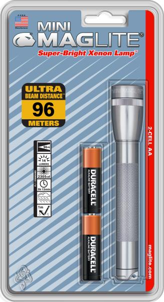 Mini Maglite AA XENON harmaa