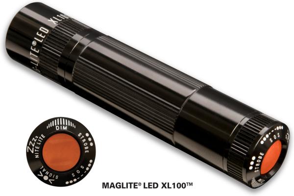 XL100 LED 3AAA lahja musta