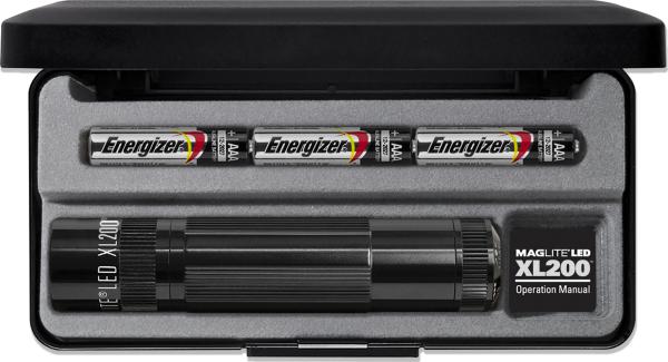 XL200 LED 3AAA lahja musta