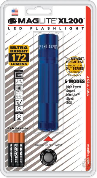 XL200 LED 3AAA sininen