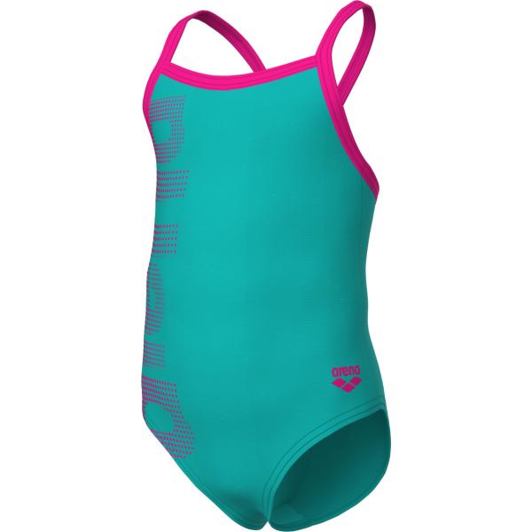 Arena Logo Kids Girl One Piece Water-Freak Rose