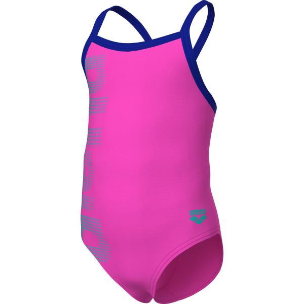Arena Logo Kids Girl Shocking Pink-Neon Blue