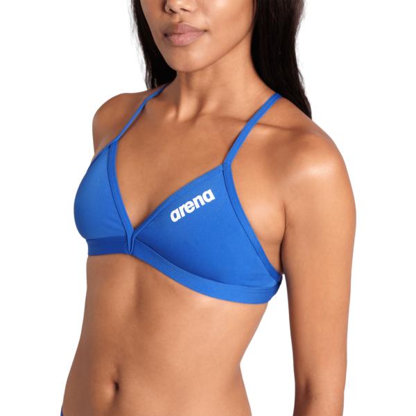 W Team Swim Top Tie Back Solid Royal-W