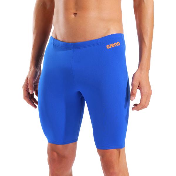 M Team Swim Jammer Solid Neon Blue-Team Orange