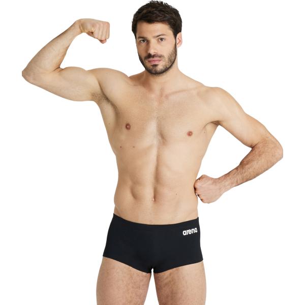 M Team Swim Low Waist Short Solid Black-White
