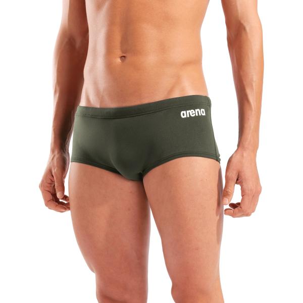 M Team Swim Low Waist Short Solid Dark Sage-White