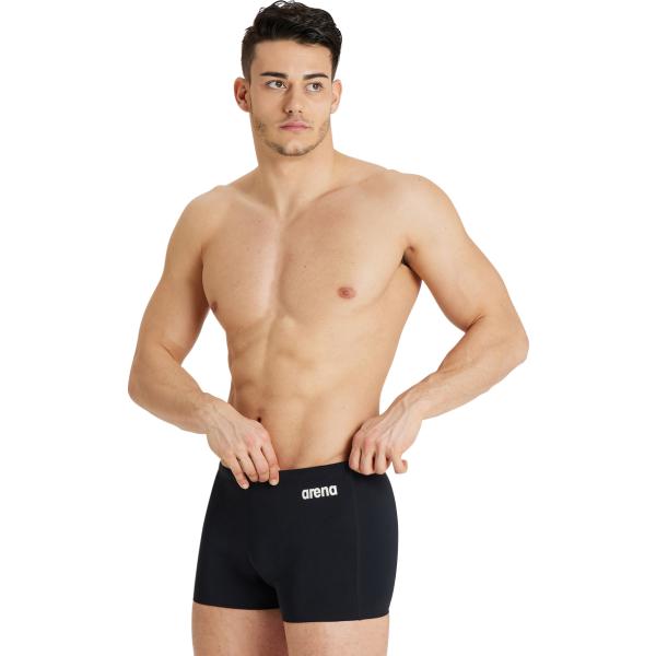 M Team Swim Short Solid Black-White