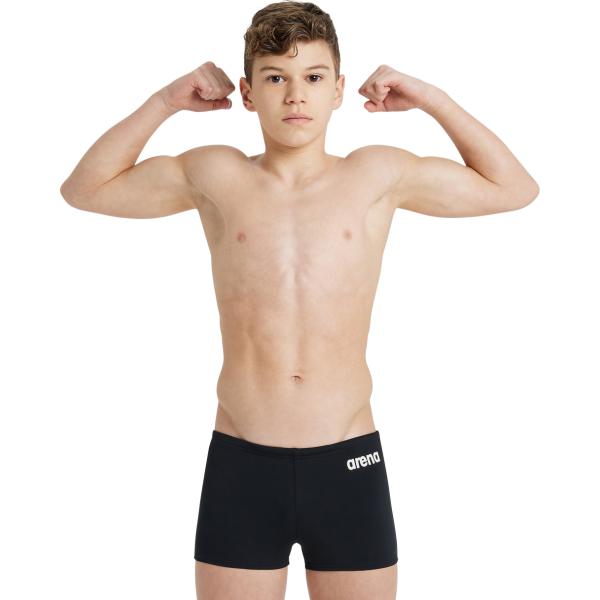 B Team Swim Short Solid Black-White
