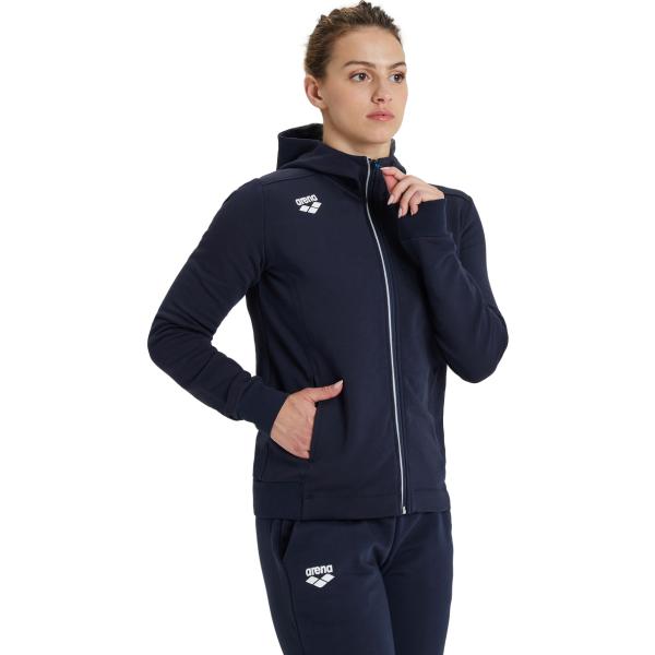 W Team Hooded Jacket Panel Navy