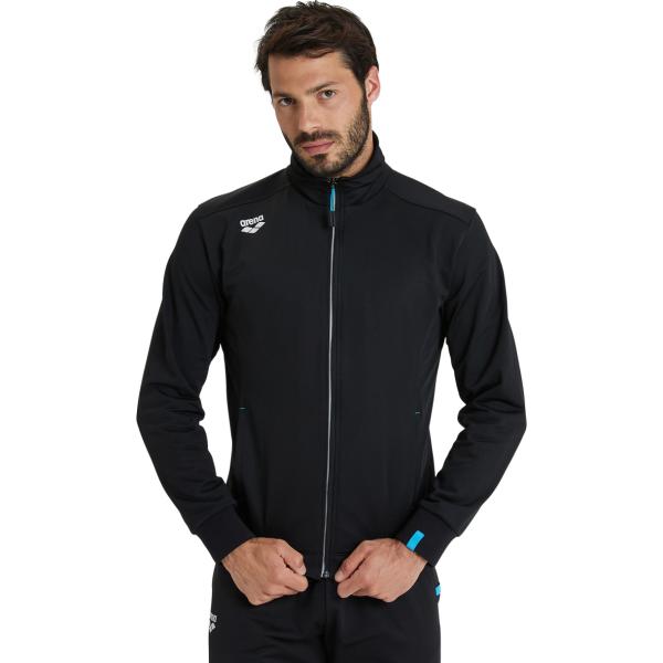 Team Jacket Panel Knitted Poly Black