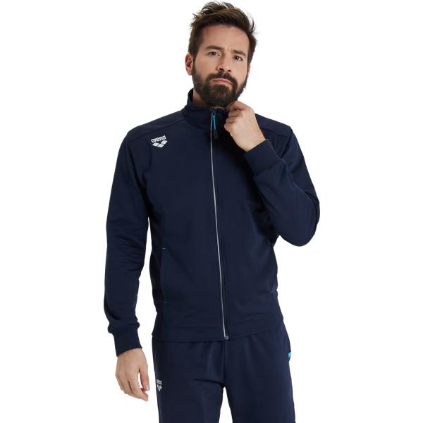 Team Jacket Panel Knitted Poly Navy