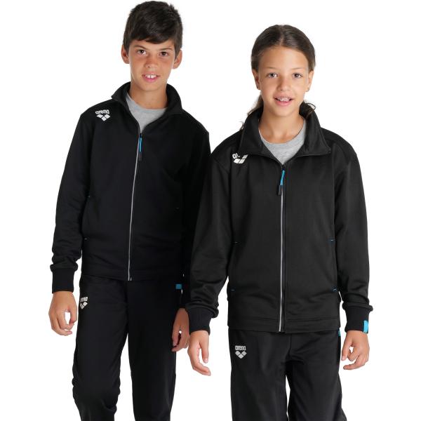 Jr Team Jacket Panel Knitted Poly Black