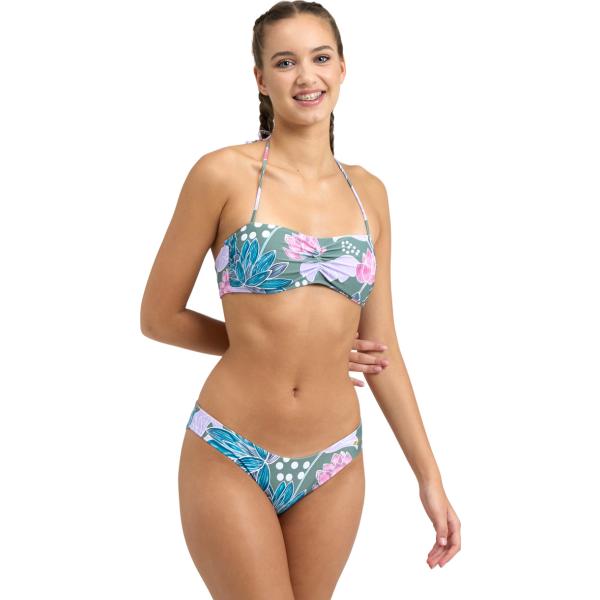 W Arena Bikini Bandeau Allover Jade Mu