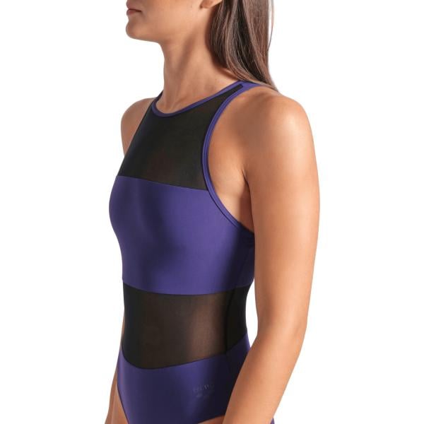 W Mesh Panels Vent Back Dark Plum