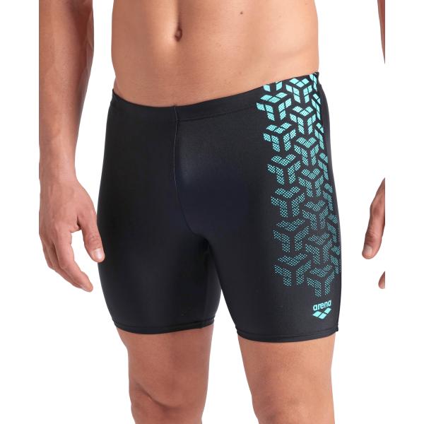 M Kikko V Swim Mid Jammer Graphic Black-Water