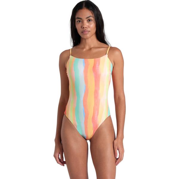 W Arena Water Print Swimsuit Multistripes