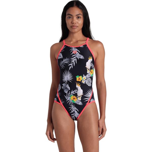 Arena W Tropical Summer Fast Back ujumistrikoo — must/multivärviline