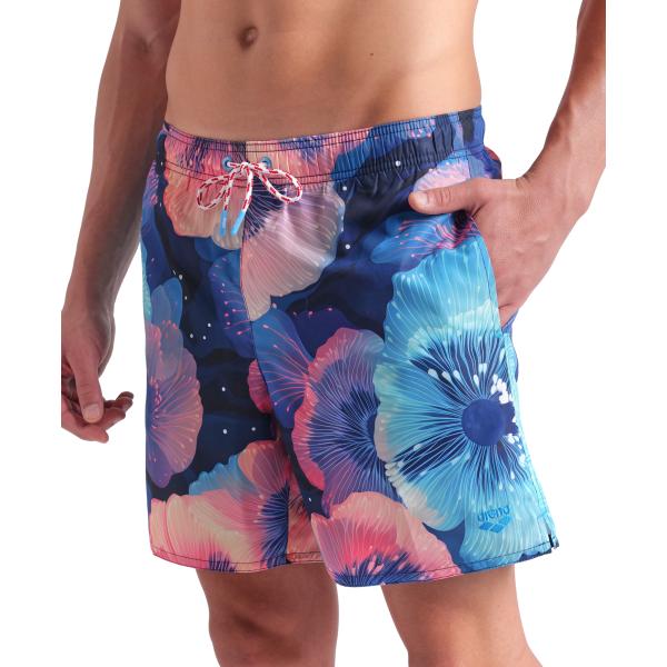 M Water Prints Beach Boxer Ao Coral Multi