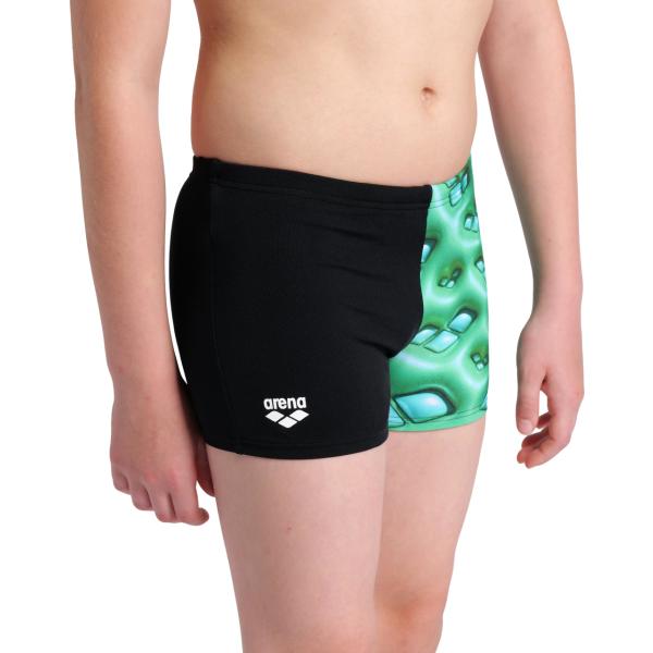 B Foam Swim Short Black-Soft Green Multi