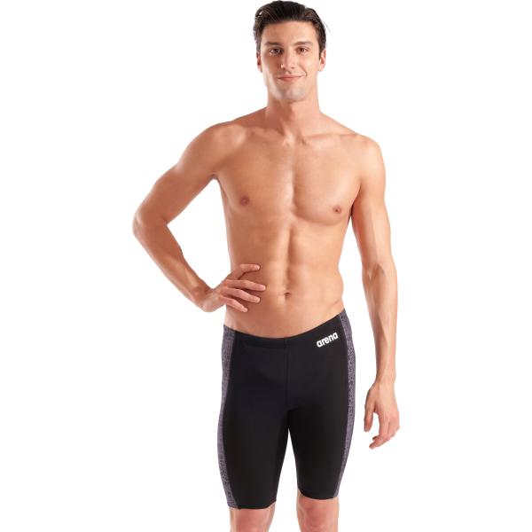 M Snakeskin Swim Jammer Black-Team Black