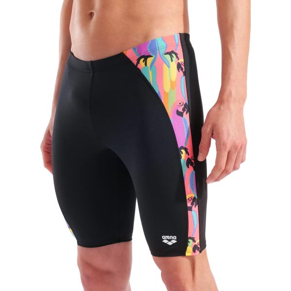 M Tropical Delight Swim Jammer Black-Multi