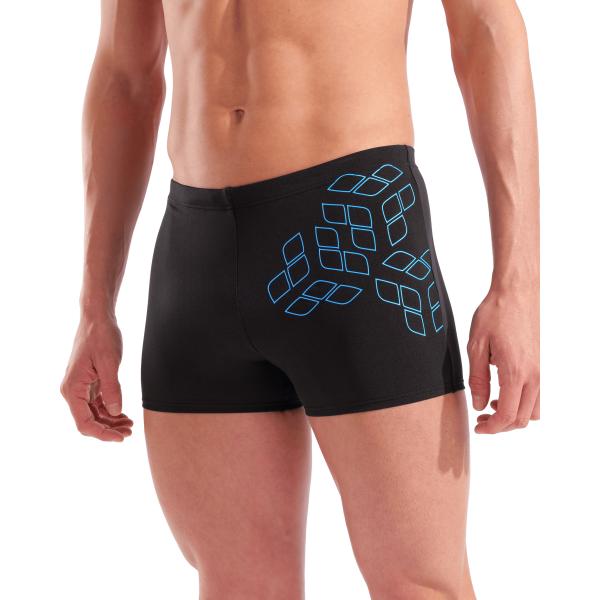 M Kikko Graphic Swim Short Black-Turquoise