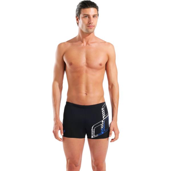 M Graphic Swim Short Black-Royal