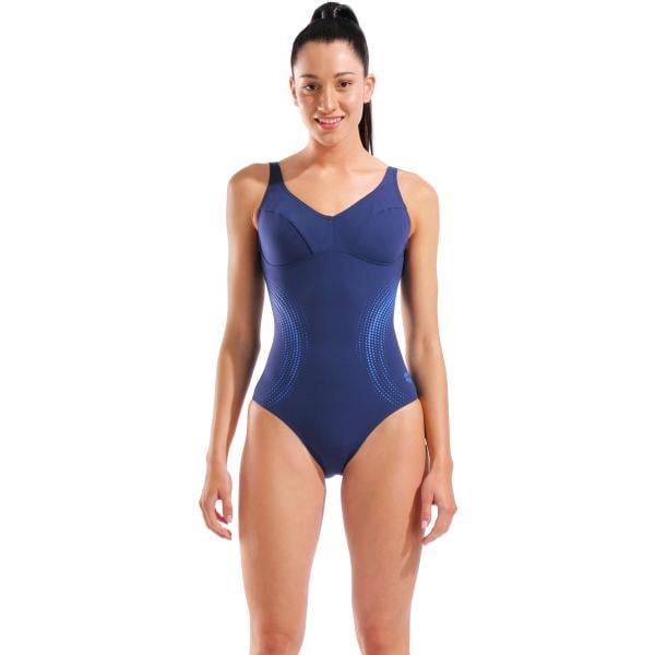 W Shimmering U Back Navy-Royal