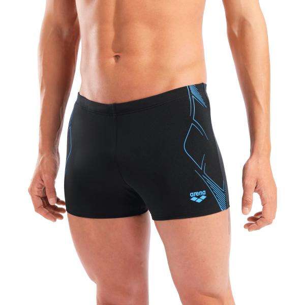 M Graphic Swim Short Black-Turquoise