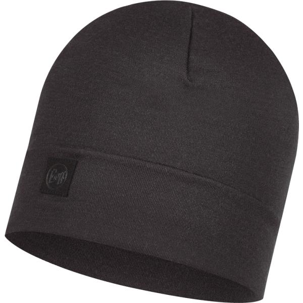 Merino Heavyweight Beanie Solid Black