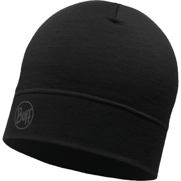 Merino Lightweight Beanie Solid Black