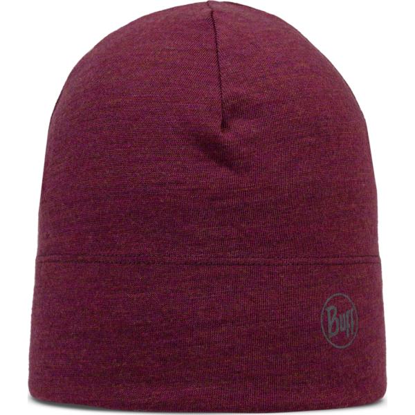 Merino Midweight Beanie Melange Tibetan Red