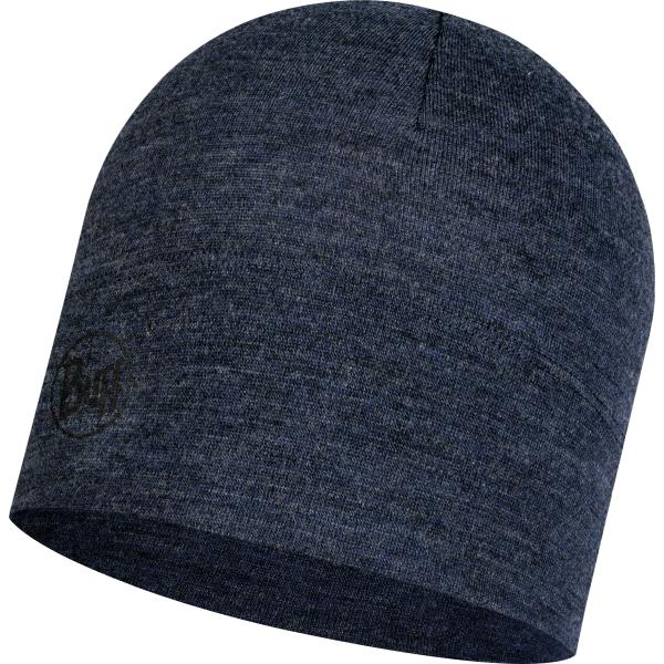 Merino Midweight Beanie Melange Night Blue