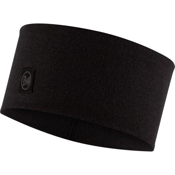 Merino Wide Headband Solid Black
