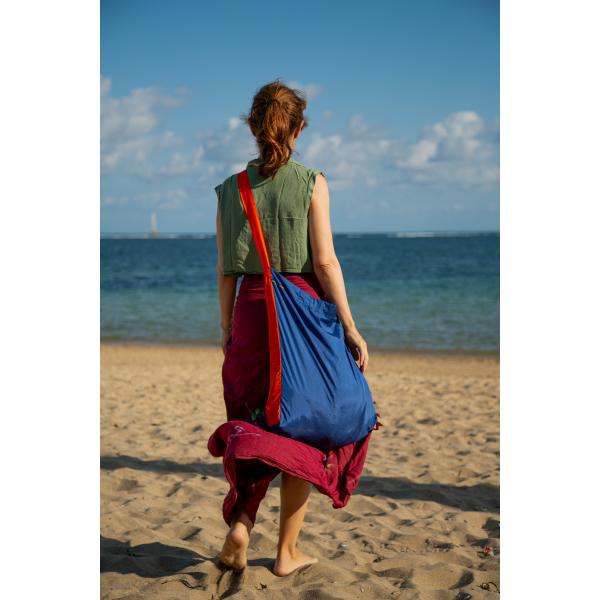 Eco Bag Large Royal Blue / Orange (30L)