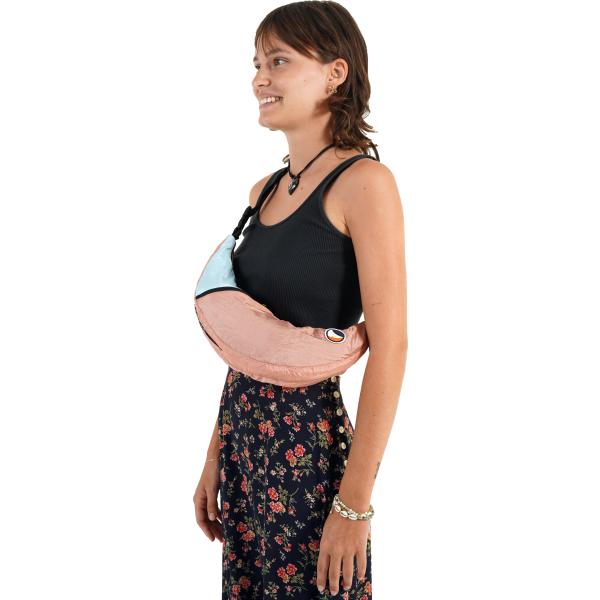 Upcycled Sling Bag Peach / Cloud